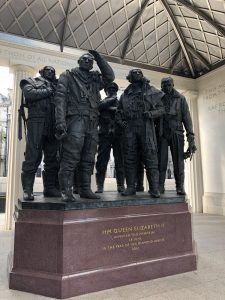 Statue of seven British bomber crewmen.