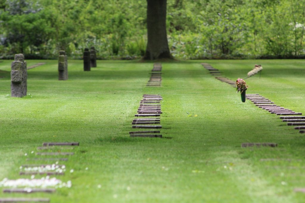 Tombstones in a line