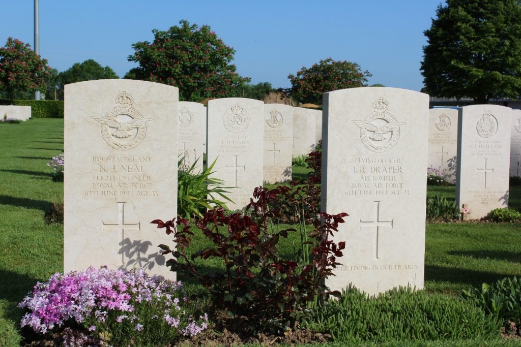 British Commonwealth Tombstones during the Normandy Invasion 